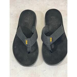 Teva Voya Black Flip Flop Thong Sandals Comfort Shoes 1019040 Womens Size 6
